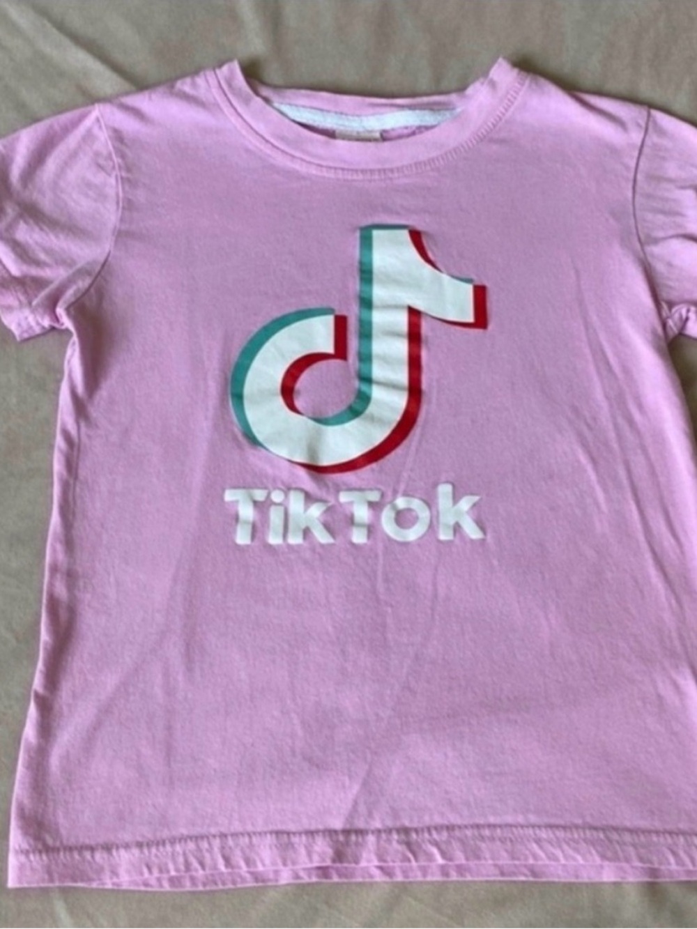 Tik Tok Pink Girls Medium Shirt